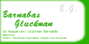 barnabas gluckman business card